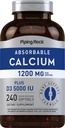 Piping Rock Calcium 1200 mg D3-vitamiinin ... 240 Softgels.