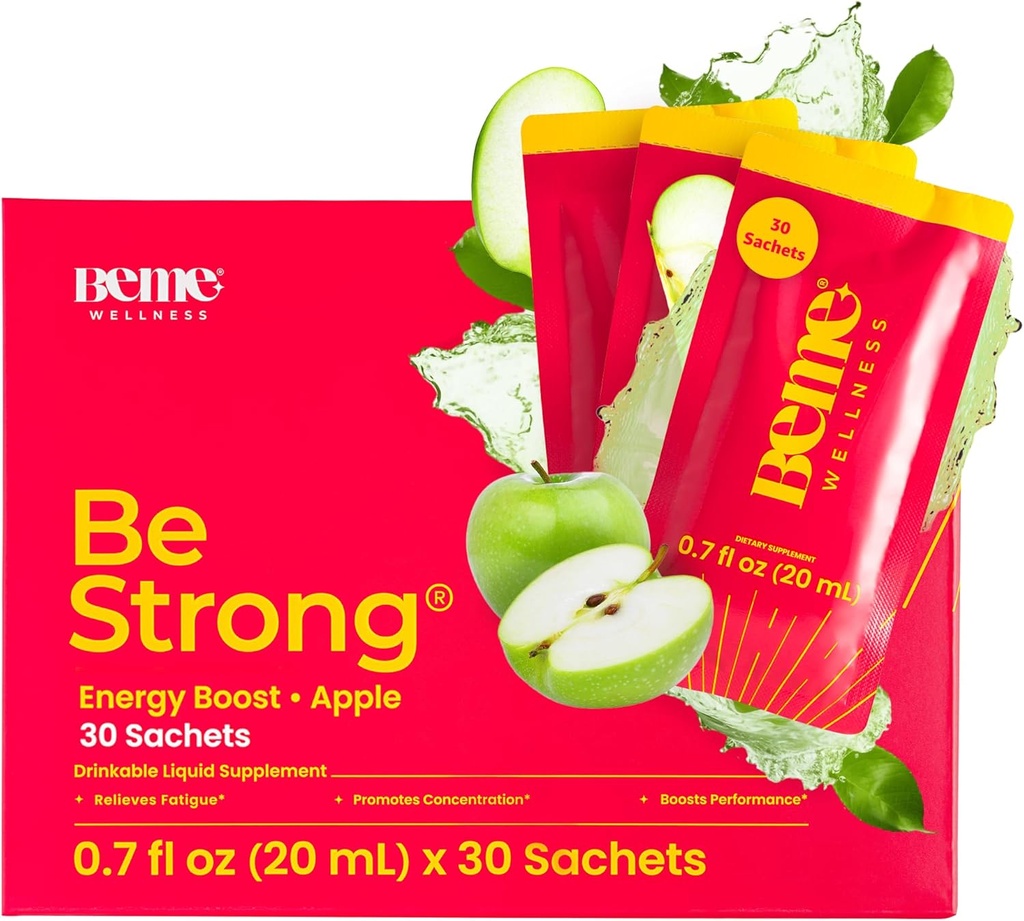 BeMe-vitamiini B12 neste shot, BeStrong - B12-vitamiini Juotava neste täydentää tukee energiaa Boost, keskittyä, & keskittyminen - Guarana, tauriini, & kollageeni täydentää edistää Recovery (30 sachets)