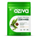OZiva Organic Plant Protein Powder | 500 Gm | (30g Vegan Protein - Pea Protein a, Brown Rice Protein & Quinoa, Soy Free) för Everyday Fitness, Boosts Immunity, Unflavored (1.1 lb)