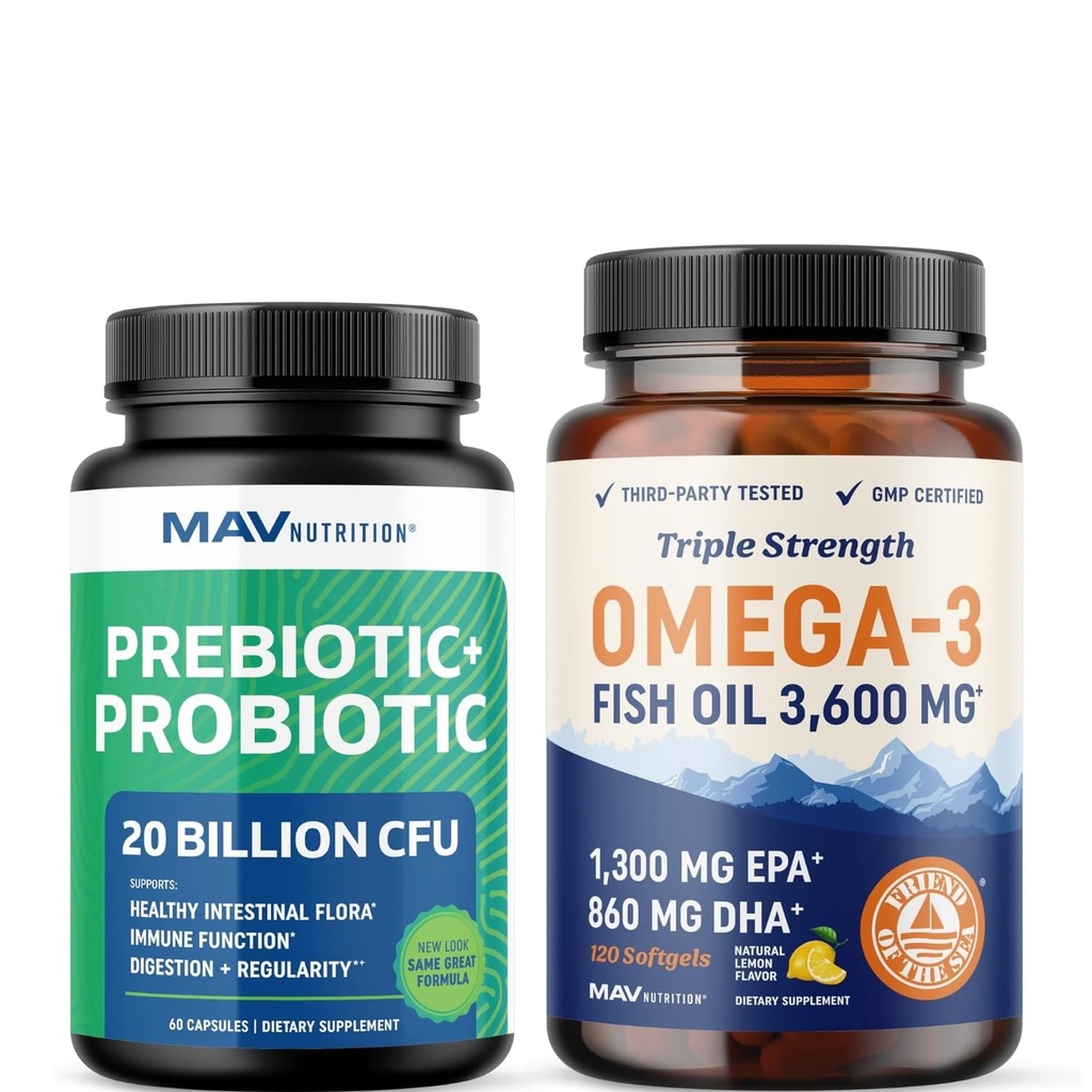 Omega 3 Fish Oil and Probiotic Capsules 