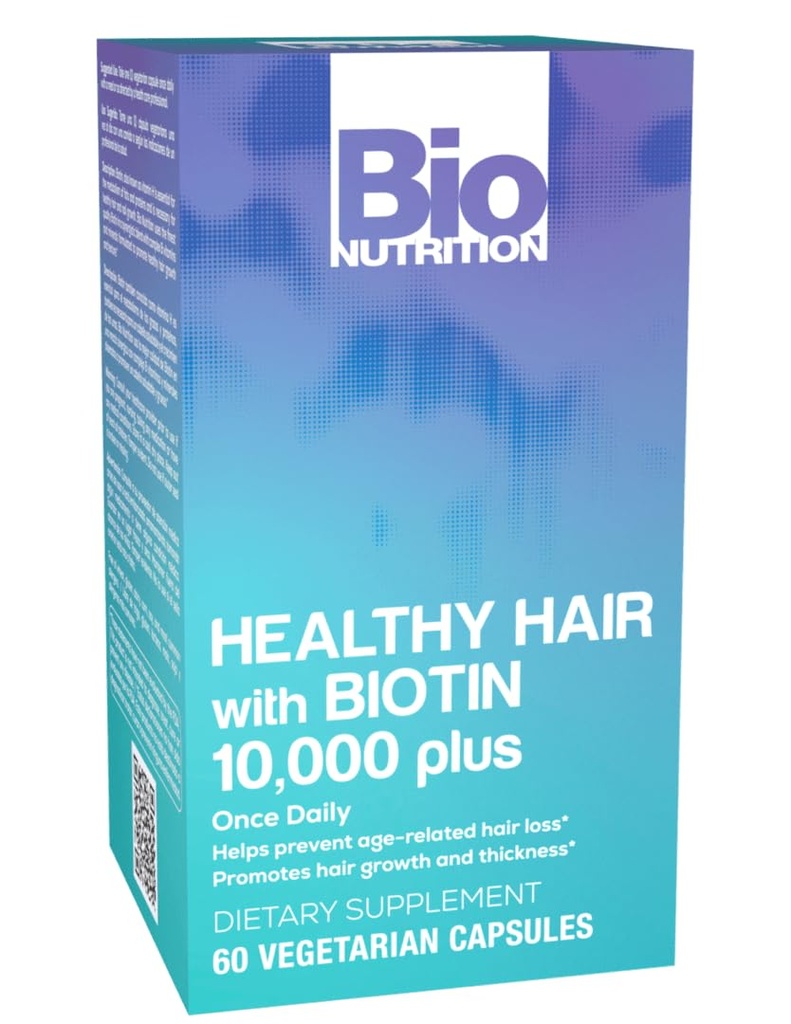 Bio Nutrition Terveellinen hiusten tuki Biotiini 60 Kasvisruokaa Kapselit . Vahvempi hiukset...