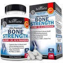 BioSchwartz Bone Strength Supplement - Hellävarainen ei-kosteuttava Bone Health Supplement naisten ja miesten kanssa 9-in-1 Complex kanssa kalsium magnesiumsinkki D3 K2 & More - 3rd Party testattu - 2 kuukautta
