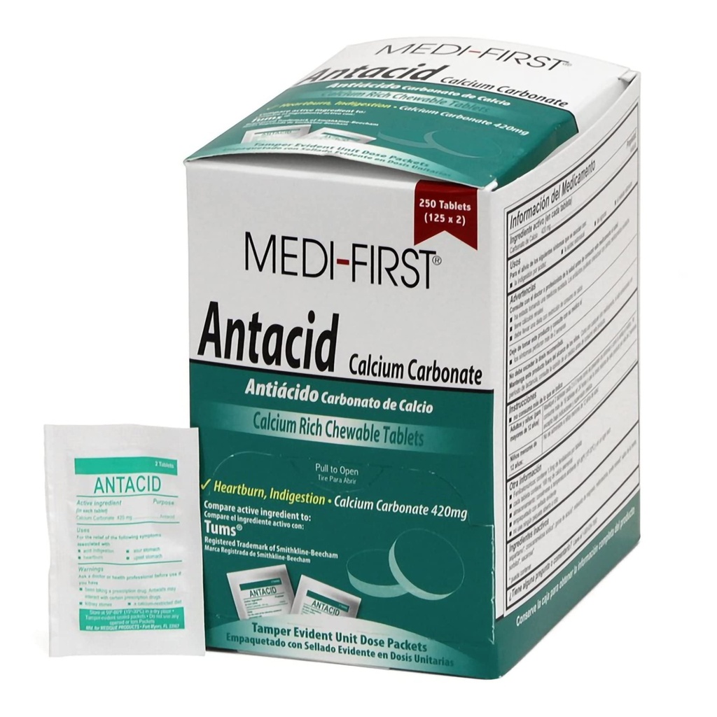 Medi-First Antasiditabletti, 250 Ct