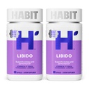 Habit Libido Supplement 2 Pack (120 kapselia) - Uusi Look, Natural Afrodisiac Blend Maca, Ashwagandha L-arginiini, tukee energiaa ja suorituskykyä, Vegan, ei GMO