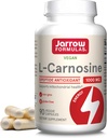 Jarrow Formulas® L-Carnosine Dipeptide Antioxidant 1000 mg, Dietary Supplement, Antioxidant Support för Mitochondrial hälsa, 90 Veggie Capsules, Upp till 45 Day Supply