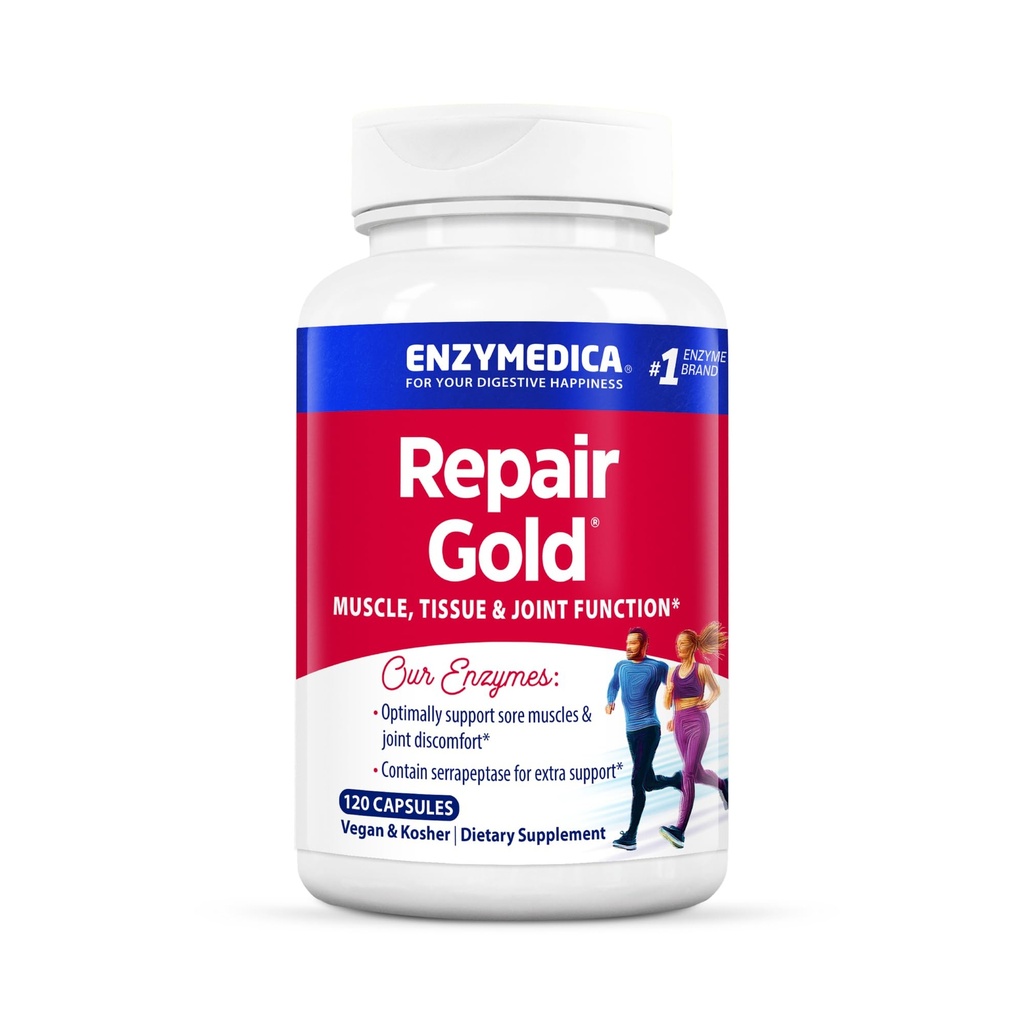 Enzymedica, Repair Gold, Proteolyyttiset entsyymit, Joint Support Supplement, Serrapeptaasi, 120
