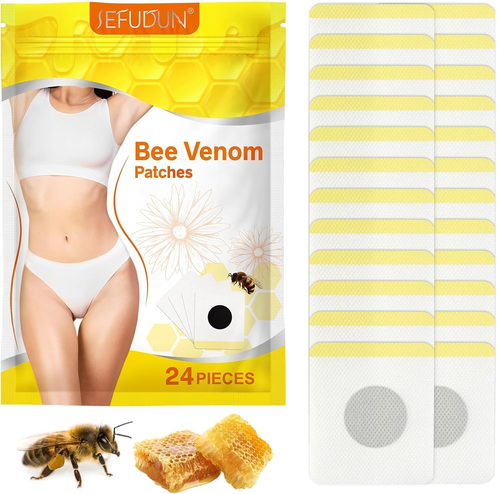 Bee Venom Patches, Bee Venom Lymphatic Drainage Patches, Bee Venom Lymfatic Drainage Patches for Women & Men 24kpl