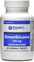 Tillförlitlig 1 Simetikon 125 mg Anti-Gas 60 Peppermint tabletter (1 flaska)