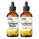 Luonnonvarainen ja luomu inkivääri 4 fl oz & kurkuma 4 fl oz