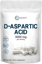 Micro Ingredients D-Aspartic Acid 3000 mg per Serving, 300 kapselia ... Pure DAA for Energy, Testosteroni & Performance Support