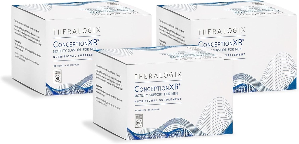 Theralogix ConceptionXR Motility Support Formel - Mäns Preconception Vitaminer för fertilitetsstöd - Manliga fertilitetstillskott för spermier hälsa * - NSF Certified, 360 greve (90-dagars leverans)