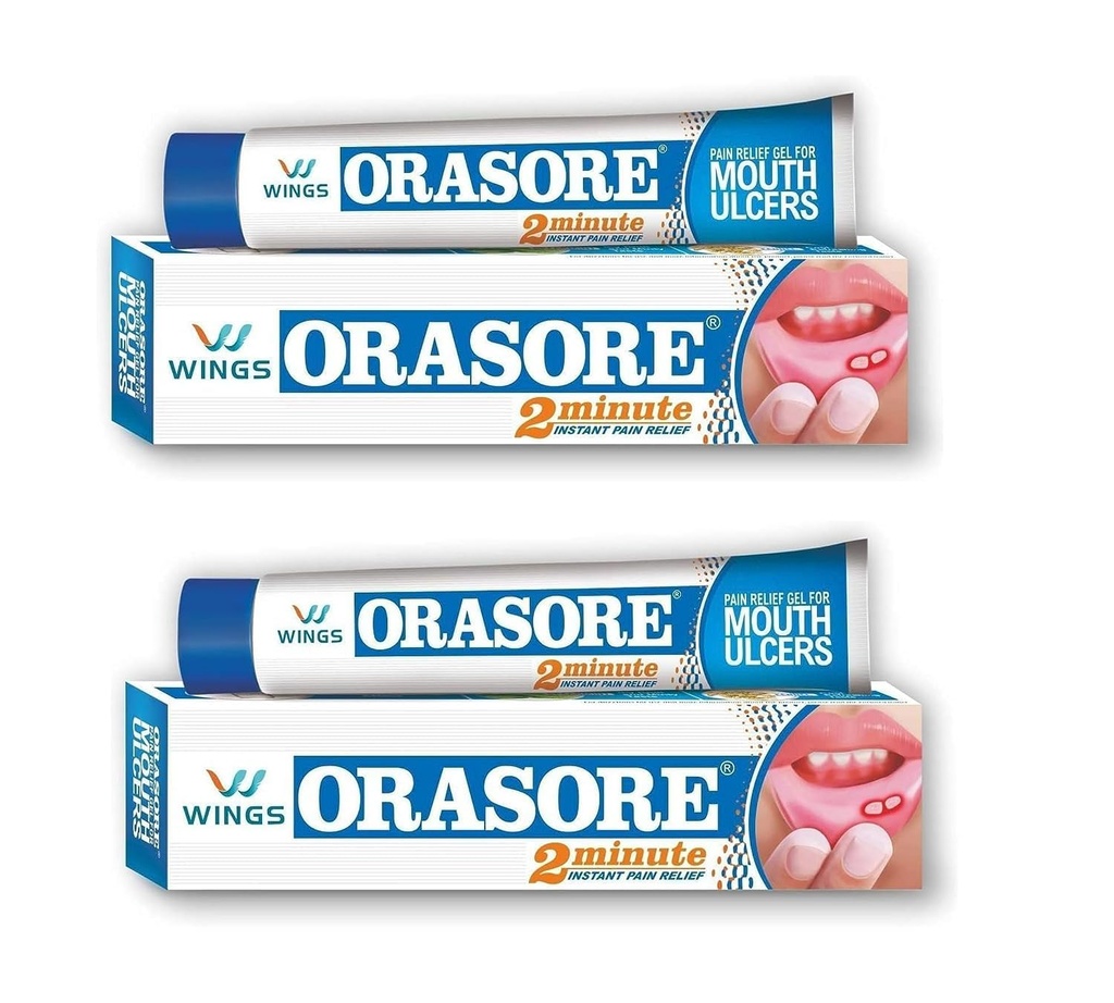(Pack of 2) Orasore Mouth Ulcer Relief Gel (12gm Each) - apteekkielämä