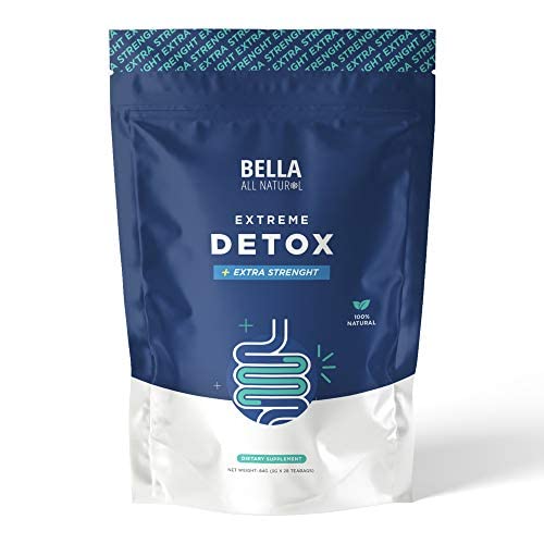 Bella All Natural Extreme Detox Tea - Body Cleanse, Colon Cleanser & Detox, Natural Yrtit, 3.17