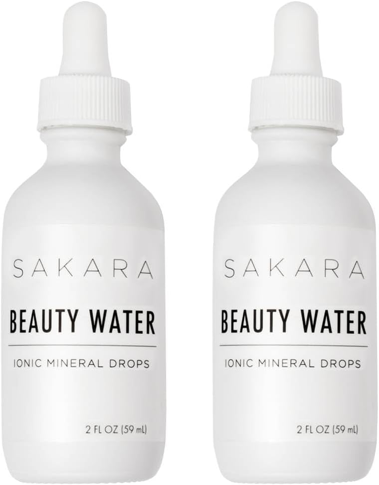 SAKARA Beauty Water Drops, 60 Servings - Trace Mineral Drops for Water, Mineral Water Liquid Magnesium, Kloridi, Natrium, Kalium, & Boron täydentää, Neste vitamiineja Multi Minerals Supplement