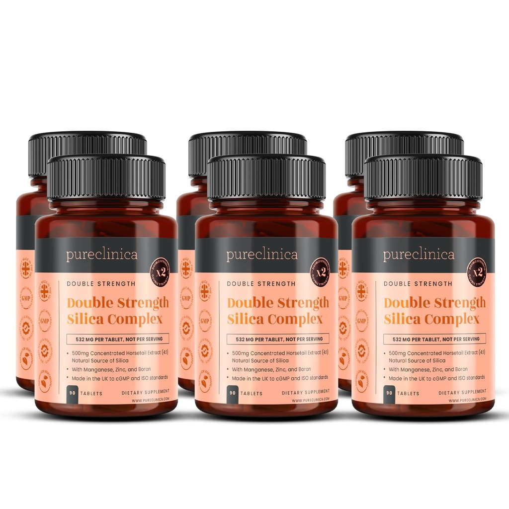Double Strength Silica Complex 18 kuukauden toimitus! (2000mg Horsetail Extract x 540 tablettia(6 pullo 90))