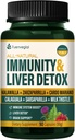 Jamaikalainen Sarsaparilla Root Immuniteetti & Maksa Detox Cleanse kapselit, ihon terveys & immuuni tuki täydentää Kalawalla Milk Thistle. Zarzaparrilla y Cardo Mariano para el Higado Graso. 90 Caps