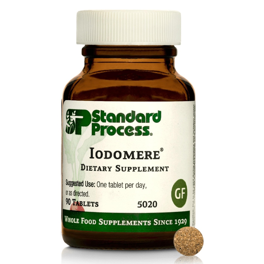Standard Process Iodomere - Päivittäinen täydennys tukemaan aineenvaihduntaa, Immuunitoimintoa ja Kilpirauhashormonin tuotanto - Gluteeniton, ei- meijeri & ei- Soy - 90 tablettia (90 tarjoilua)