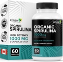 Renew Actives Organic Spirulina 1000MG per 2 kapselia ... Superfood for men & women... tukee energiaa, hyvinvointia ja immuunitoimintaa...