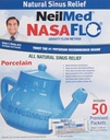 NeilMed Nasaflo Porcelain Neti Pot, 50 Count (pakkaus voi vaihdella)