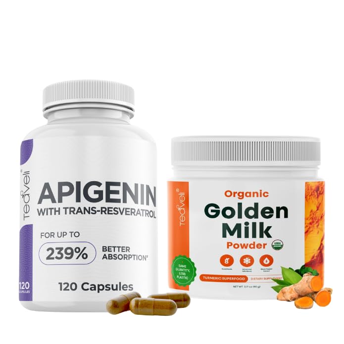 The Sleep Like A Baby Bundle with Golden Milk and Apigenin - Vegan Friendly, non-GMO