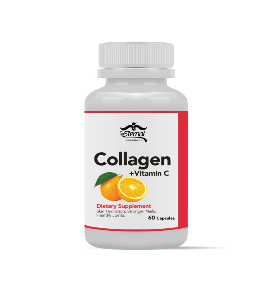 Ikuinen - Colageno Hidroelizado Con Vitamiini C - Colageno Natural para La Cara Y Piel - 60 capsulaa