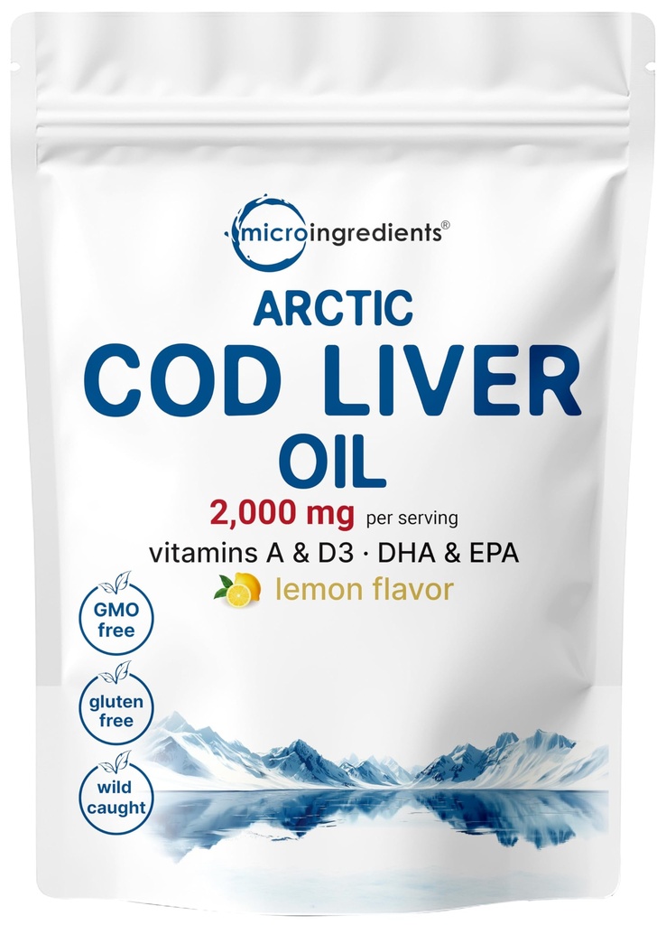 Cod Liver Oil 2000mg Per Serving, 360 Softgels ...