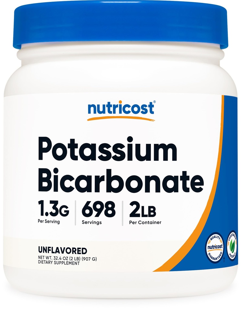 Nutricost Kaliumbikarbonaatti Powder 2 LB - Gluteeniton, muu kuin GMO