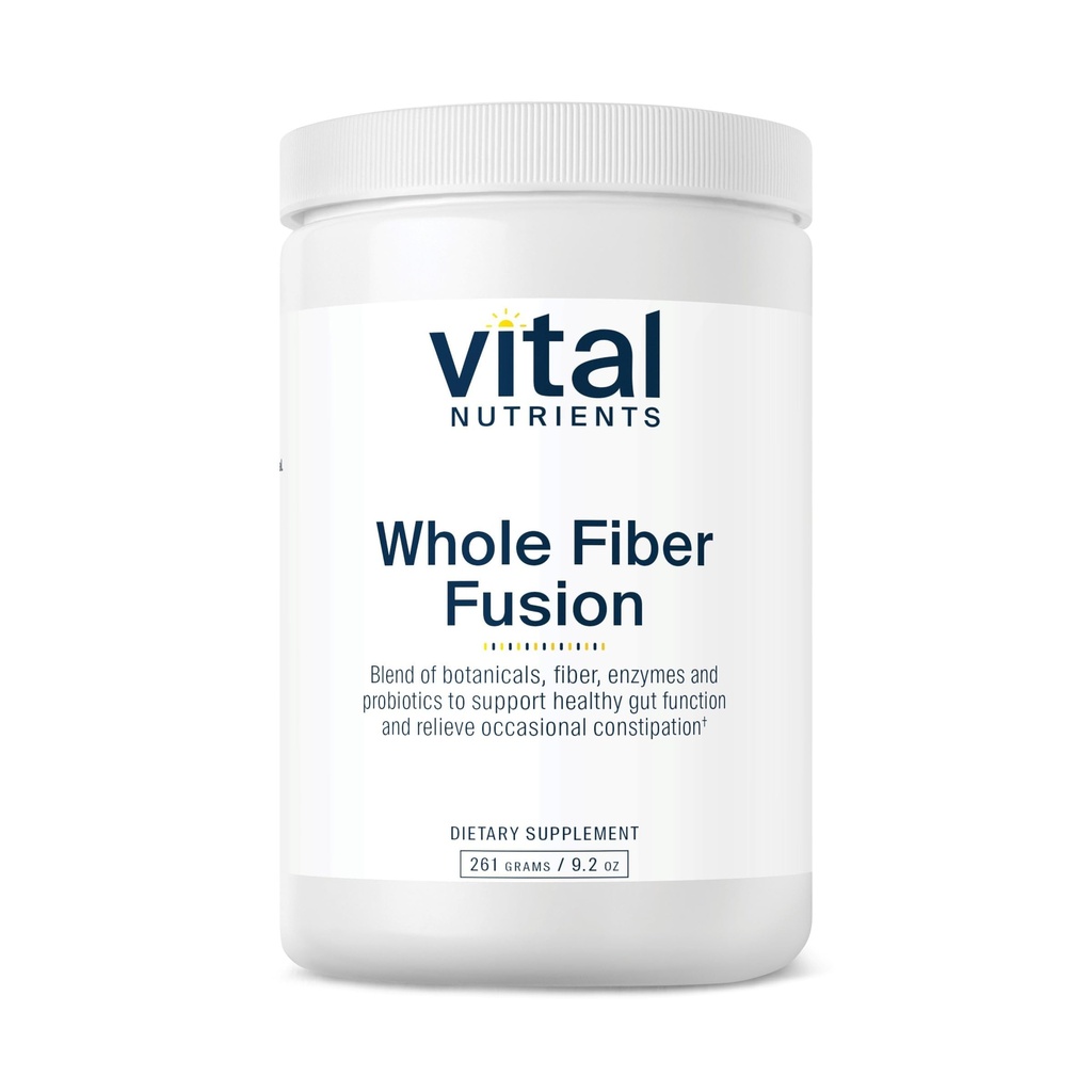 Vital Nutrients - Hel Fiber Fusion Powder - Naturlig källa till kostfiber - Vegetarian - 261 Grams