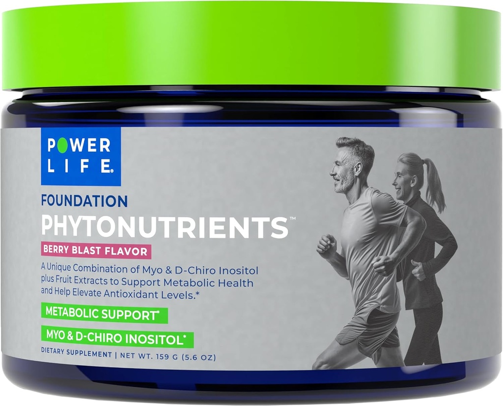 POWERLIFE - säätiö Fytonutrients - Myo-Inositol & D-Chiro-Inositol Powder Beet Root, Coconut Water & Antioxidantti Rich Super Fruits - 30 tarjoilua