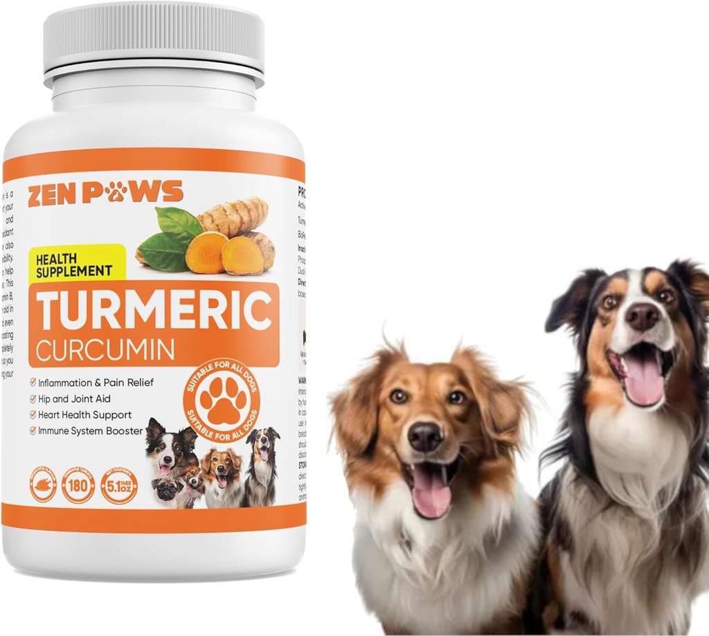 Kurkuma koiralle 180 Count Tablet Treats with Curcumin & Piperine 