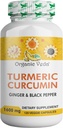 Luomu Veda Turmeric ja inkivääri kapselit 120 pillereitä - Organic Turmeric Curcumin with Black Pepper for Joint Support - Non GMO, Gluteenittomat, Turmeeric ja inkivääri täydentää (95% kurkuminoidit)