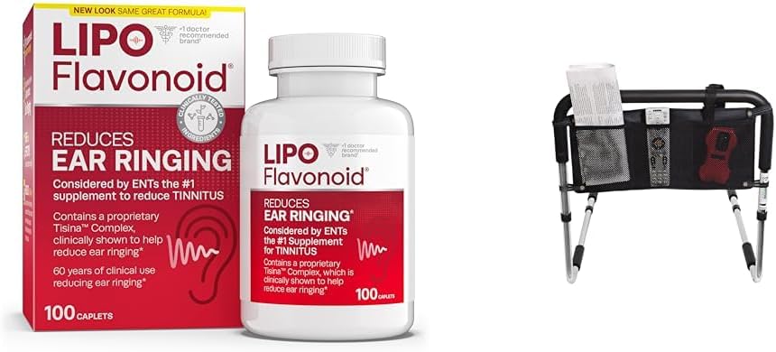 Lipo Flavonoid Tinnitus Relief 100 Caplets & Bed Rail Tillbehör Pouch