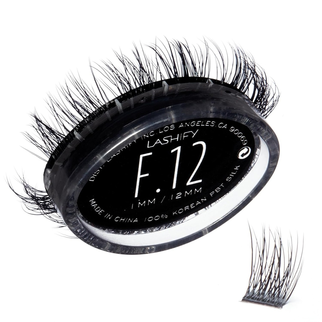 Lashify Pörrö 12mm Gossamer Silmänrintalaajennukset täyttö, musta, helppo DIY väärennetty laseja lisätä täytettä ja ulottuvuutta