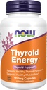 NOW Foods Supplements, Thyroid EnergyTM, Iodine och Tyrosine plus Selenium, Zink och Copper, 90 Veg Capsules