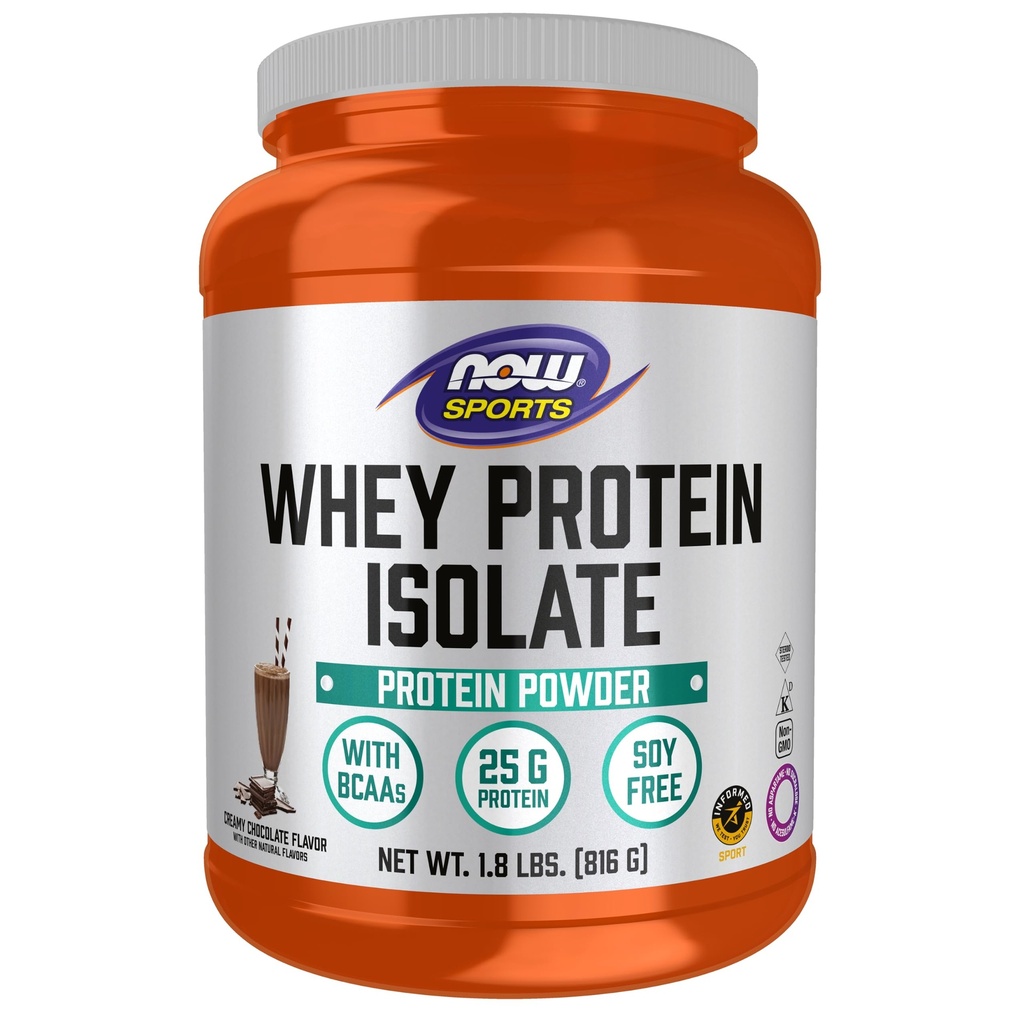 NYT Foods Sports Nutrition, Whey Protein Isolate, 25 g BCAA, Creaty Chocolate Powder, 1,8-Pound