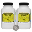 Trinatriumsitraatti [Na3C6H5O7] 99+% USP Grade Powder 1 Lb kahdessa Space-Saver-pullossa