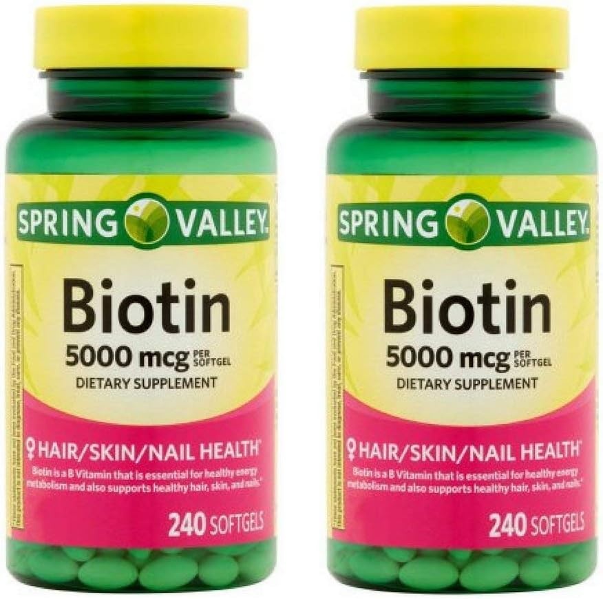 Spring Valley - Biotin 5000 mikrog, 240 Softgels by Spring Valley (paketti 2)