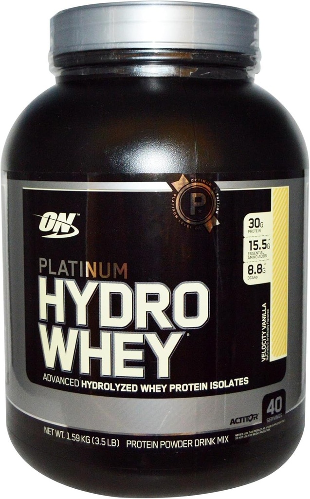 Optimum Nutrition 100% Platinum Hydro Whey Velocity Vanilla 3,5lb Proteiini