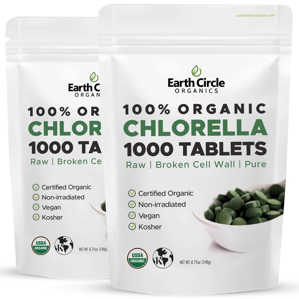 Organic Clorella Tabletit 1000 Count 