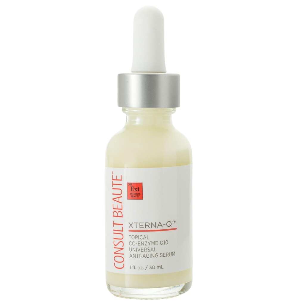 Consult Beaute XTERNA-Q COENzyme Q10 Anti-Aging Serum for Face and Neck, Smooting CoQ10 Peptides, Bergamot Fruit Oil, Antioksidantti ihonhoito 1 Fl. Oz.