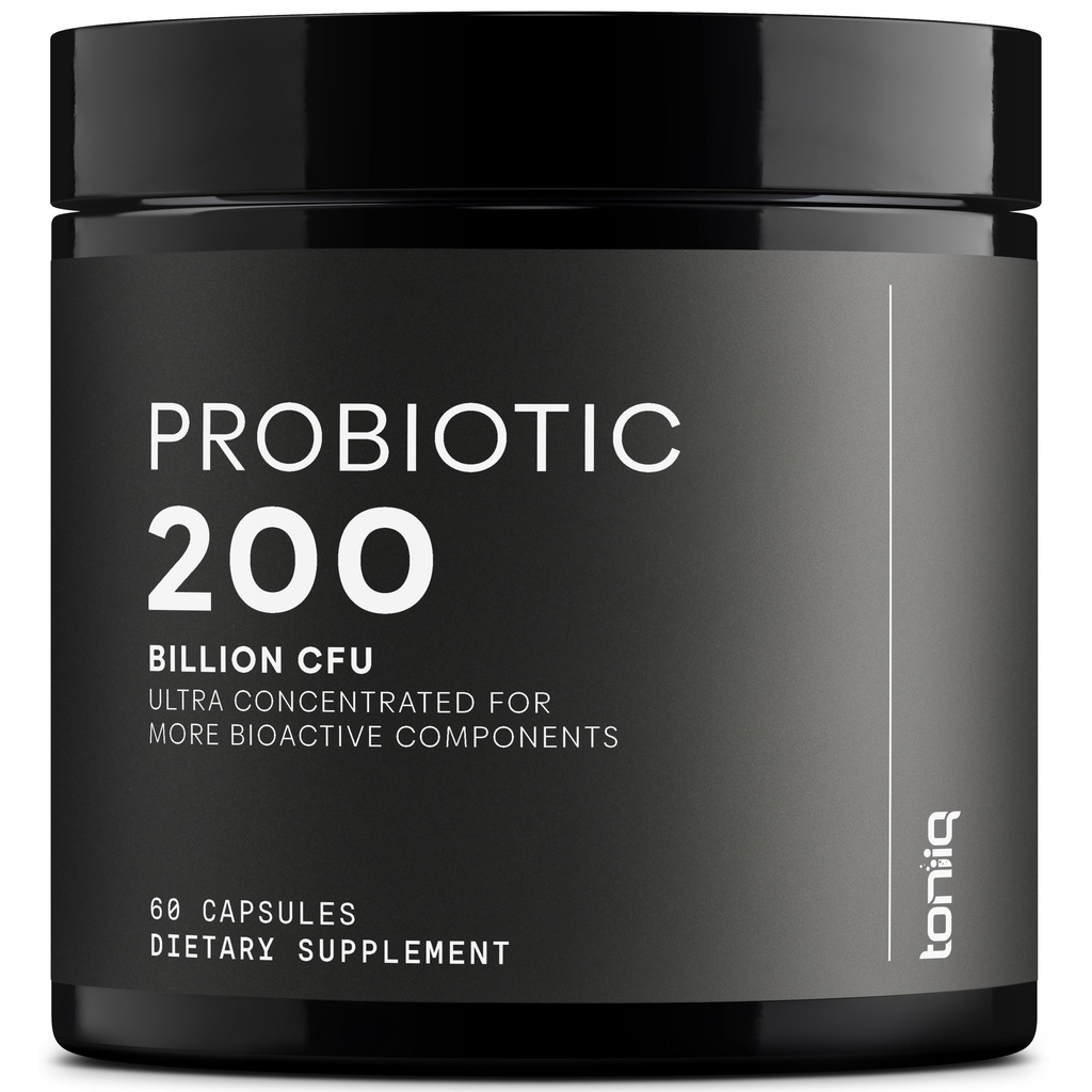 Toniq 200 miljardia PMY Probiootti Supplement 30 Varmennettu kolmannen osapuolen testattu kanta - Täysin hyllyn vakaa probiootit Formula Prebiootti Blend - Laajennettu Release Kapselit