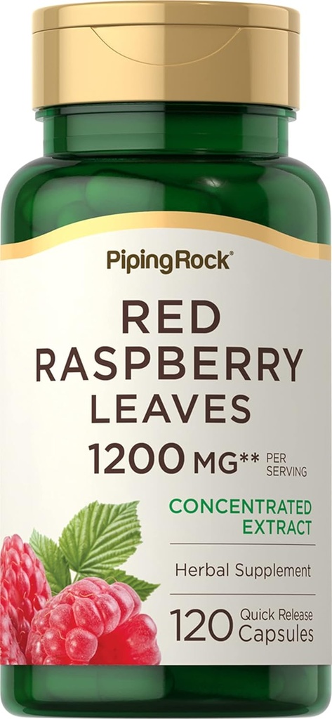 Piping Rock Red Raspberry Leaf kapselit ... 1200 mg... 120 pillerit...