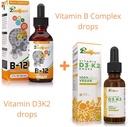 B-vitamiinikompleksin dropit + Vegaani D3-vitamiinin dropit