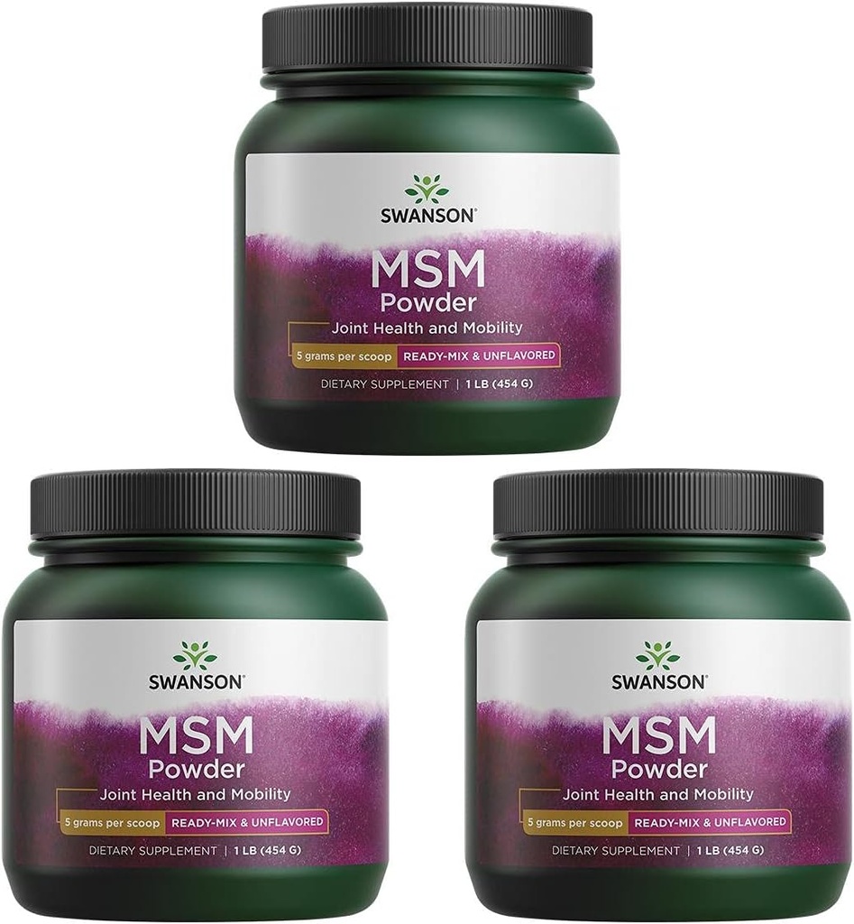 Swanson Premium Brand Msm Powder - 1 lb Pwdr 3 pakkaus