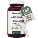 Pristine's Apigenin Supplement for Sleep Capsules - 50mg 150 Day Supply - Prostate & Sleep Support Löydetty Chamomile Powder for Rentoutuminen, Terve ikääntyminen, aivojen ja sydämen terveys, & Immuniteetti