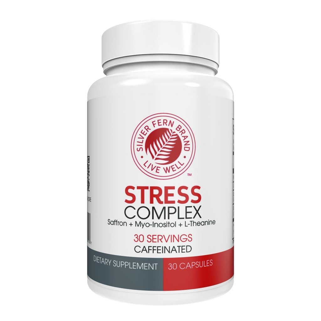 Hopea Fern Stressi Complex Supplement - kofeiini - uni, huolet, mieliala & enemmän - sahrami täydentää, L-Theanine Supplement, ja Myo-inositoli - Natural Stressi Relief Lisäravinteet - 30 tarjoilut