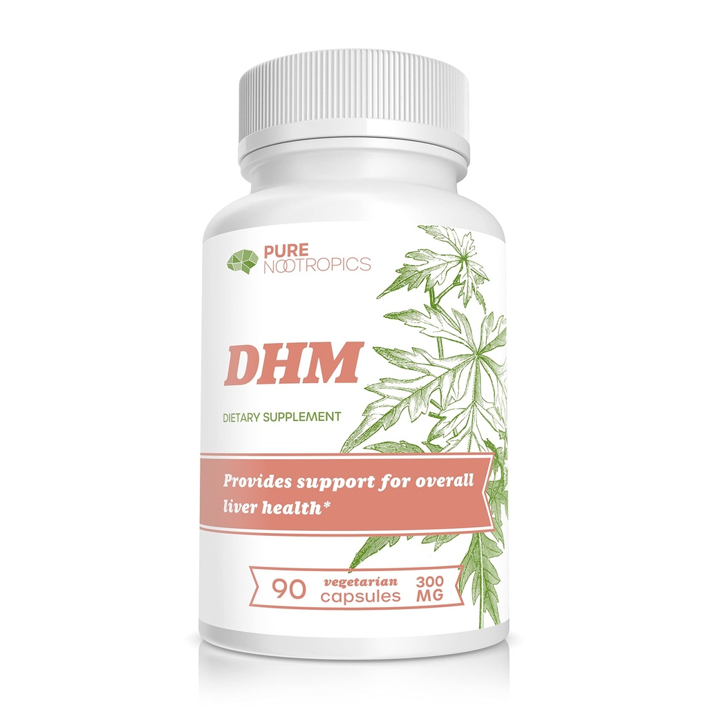 Puhdas Nootropics Dihydromyricetin (DHM) 300 mg kapselit Hovenia Dulcis Extract ... 90 Veg Cap Value Pack... Tuki Maksan terveys ... Alkoholin jälkeen Smart