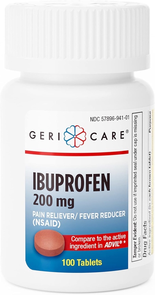 GeriCare Ibuprofeeni 200 mg Kivunliever ja kuumeen reduktori 