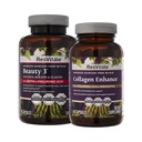 ResVitale Beauty 3 - ihonhoitolisä kollageenin, Keratin & Elastin - 90 kapselia & Collagen Enhance - Kauneuslisä hyaluronihapon ja Resveratrolin kanssa - 60 kapselia
