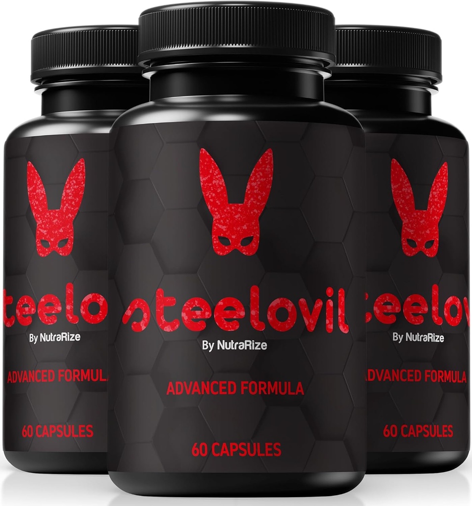 (3 Pack) Steelovil kapselit miehille, viralliset Steelovil pillereitä kattavan tuen, Kaikki Natural Mies täydentää tukea energiaa ja yleistä terveyttä, Steel ovil Pastillas Reviews (180 kapselia)